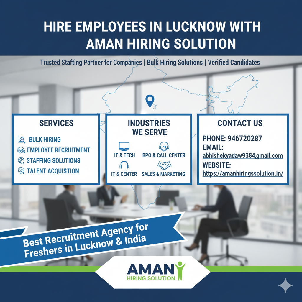 Hire Employees in Lucknow — Reliable Recruitment & Manpower Solutions